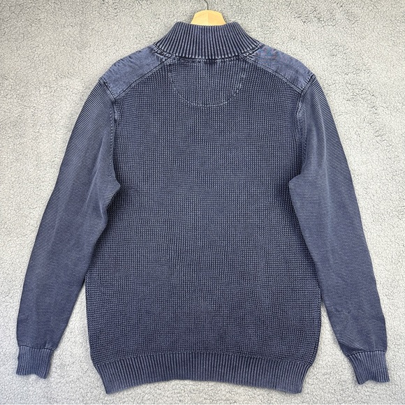 Tommy Bahama Blue Quarter-zip Knit Sweater Men’s Size Large - Picture 9 of 11